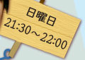 日曜日 21:30～22：00