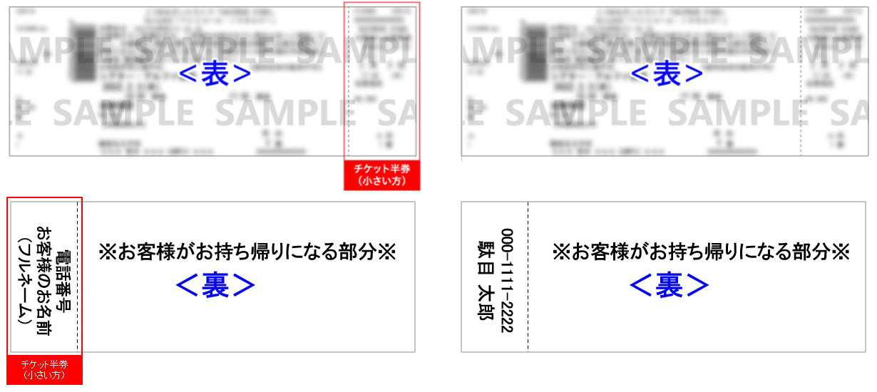 チケット記入例