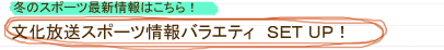 文化放送スポーツ情報バラエティ　ＳＥＴ ＵＰ！