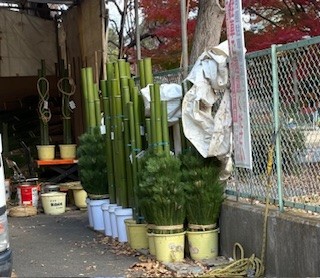 門松準備進行中