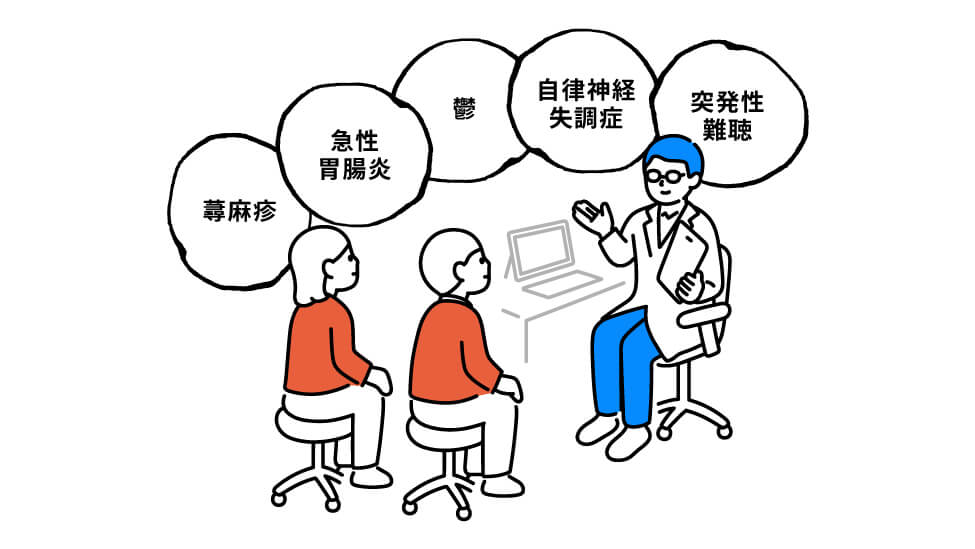 ストレスが原因で起こる病気・症状「蕁麻疹、急性胃腸炎、鬱、自律神経失調症、突発性難聴」