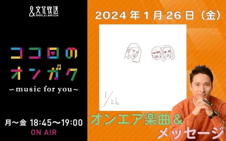 1月26日リクエスト曲とメッセージ