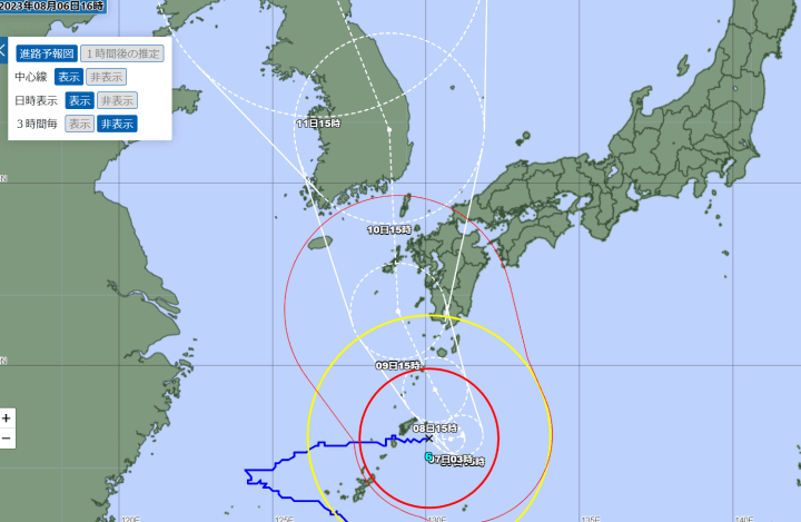 「台風6号」沖縄・奄美・九州南部では線状降水帯発生の可能性…総雨量８月１か月分大きく超えるか