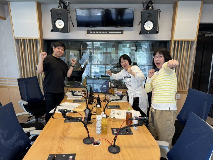 5/5（月）GW真っ只中！本日は阿佐ヶ谷姉妹のお二人と砂山アナの三人でお届けしました。