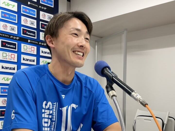【西武】源田壮亮選手インタビュー　蒼空ユニフォームは「スタンドがすごく綺麗な青で、良い景色だな」