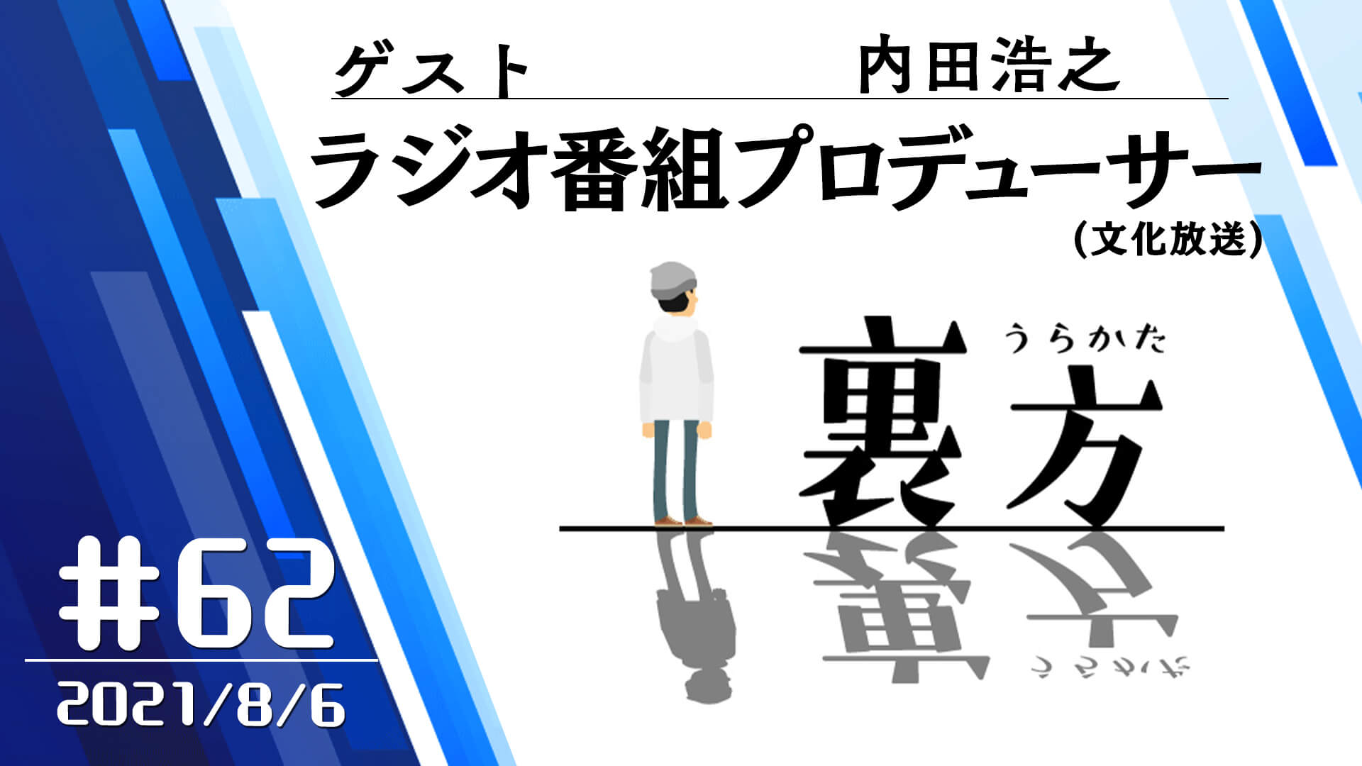 【ゲスト:ラジオ番組プロデューサー 内田浩之さん】文化放送超!Ａ&Ｇ+ 「裏方」#62 (2021年8月6日放送分)